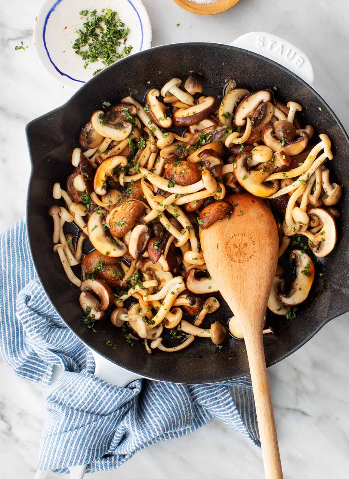 Sautéed Mushrooms in the Pan