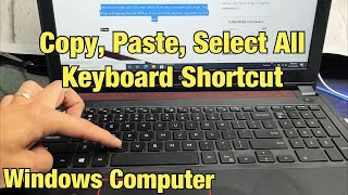 Copy and Paste on Laptop