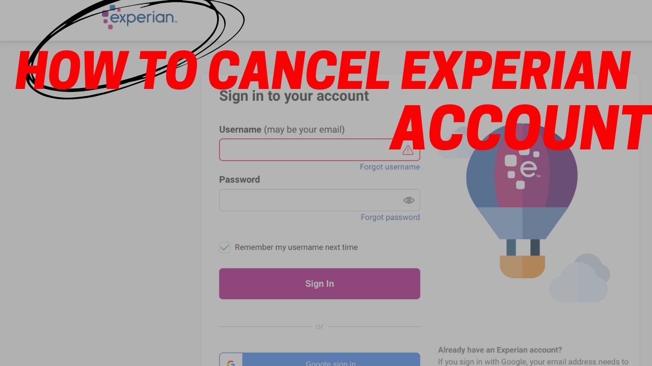 Cancel Experian Membership Image 2